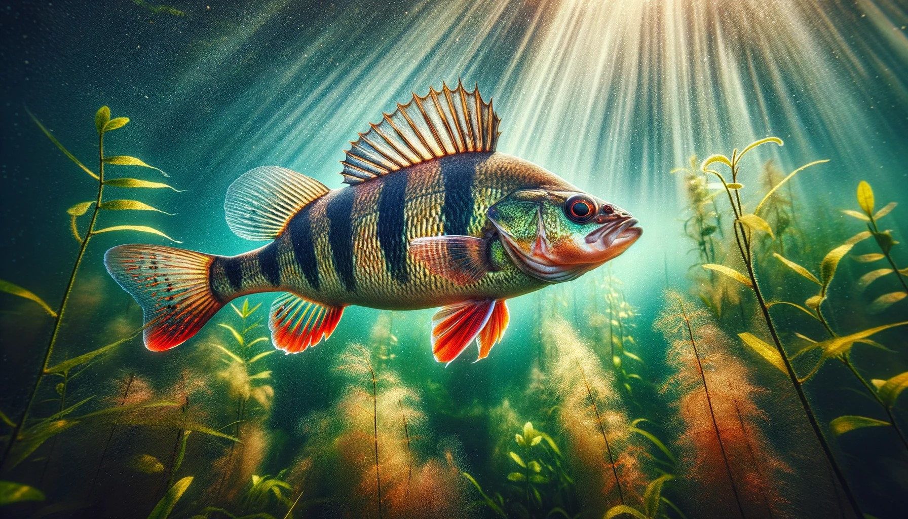 Flussbarsch (Perca fluviatilis) Eiweißreicher Speisefisch
